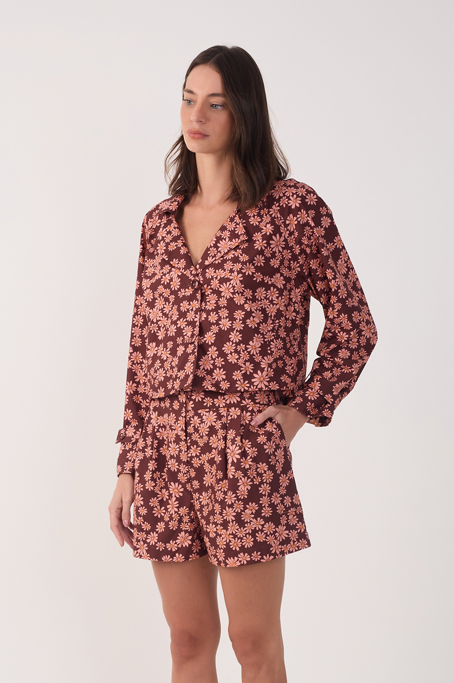 Margaridas Rosa  Print Short