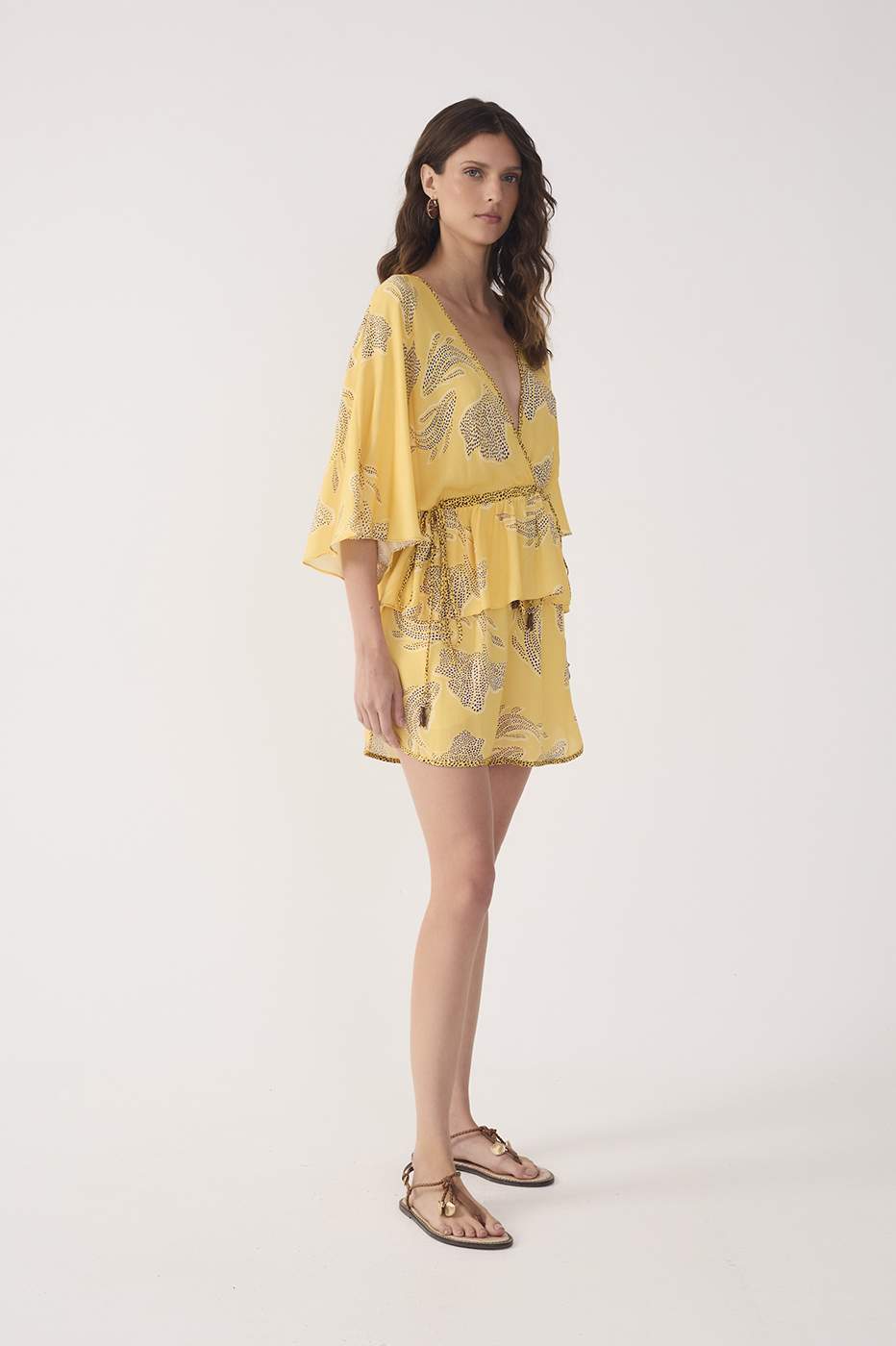 Yellow Laguna Drawstring Shorts