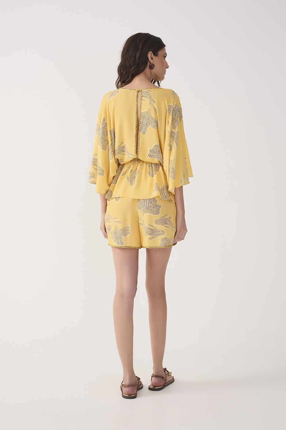 Yellow Laguna Drawstring Shorts