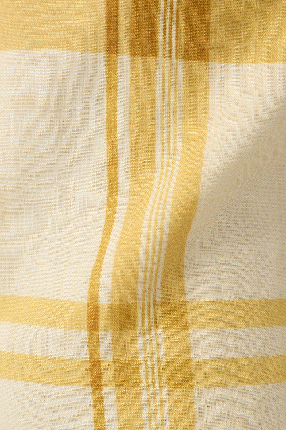 Yellow Frescor Plaid Drawstring Shorts
