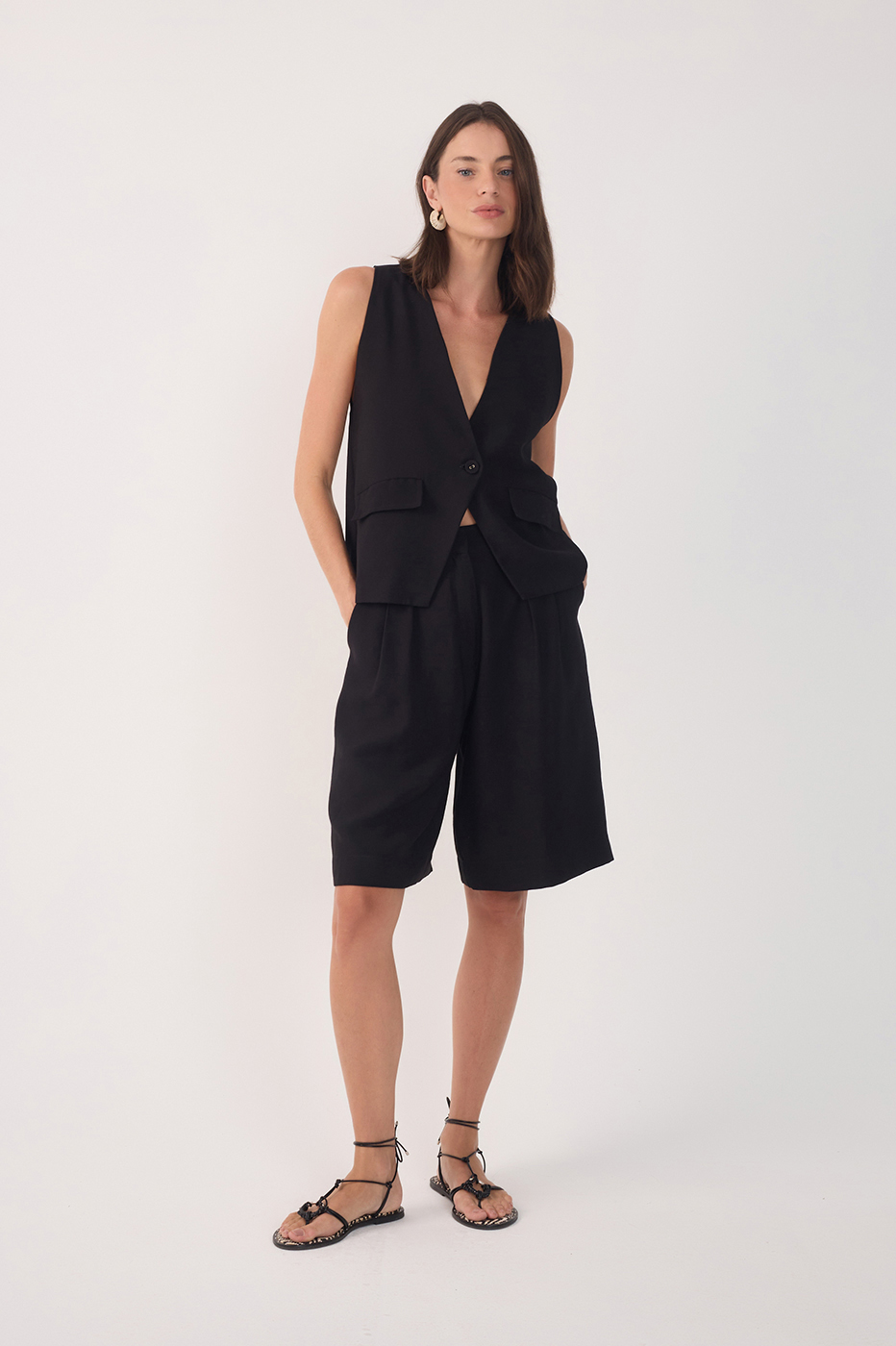 Tailored Pleats Bermuda