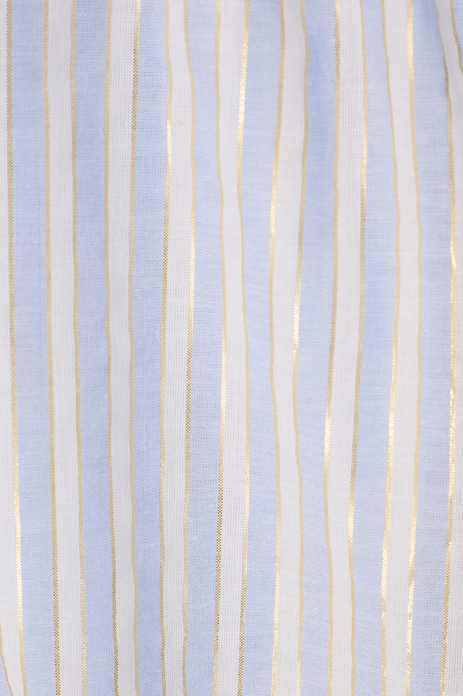 Blue Lurex Stripes Cotton Shorts