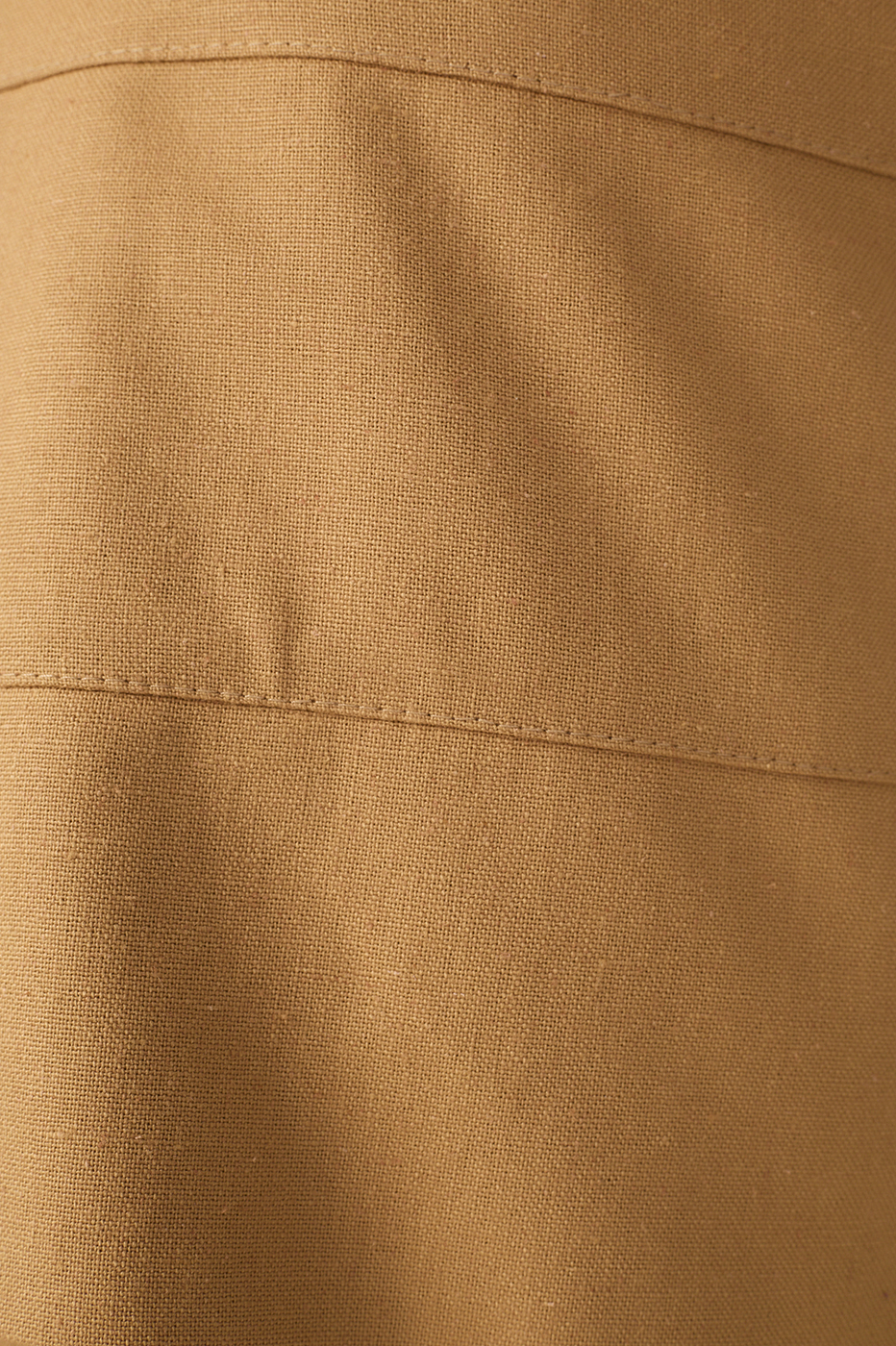 Beige Flap Waist Buttoned Pockets Linen Shorts