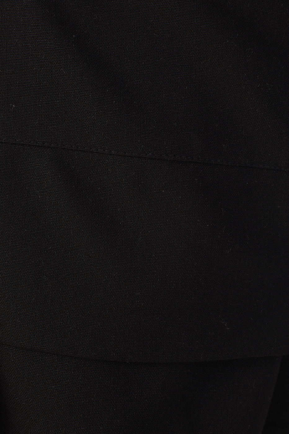 Black Flap Waist Buttoned Pockets Linen Shorts