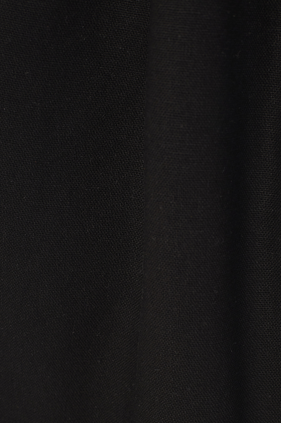 Black Beaded Buckle Pockets Linen Bermuda Shorts