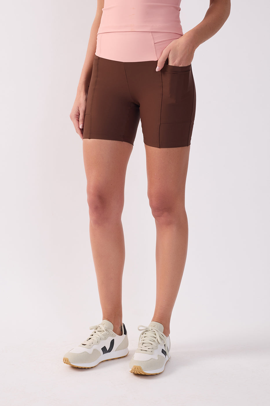 Multicolor High-Waist Workout Shorts