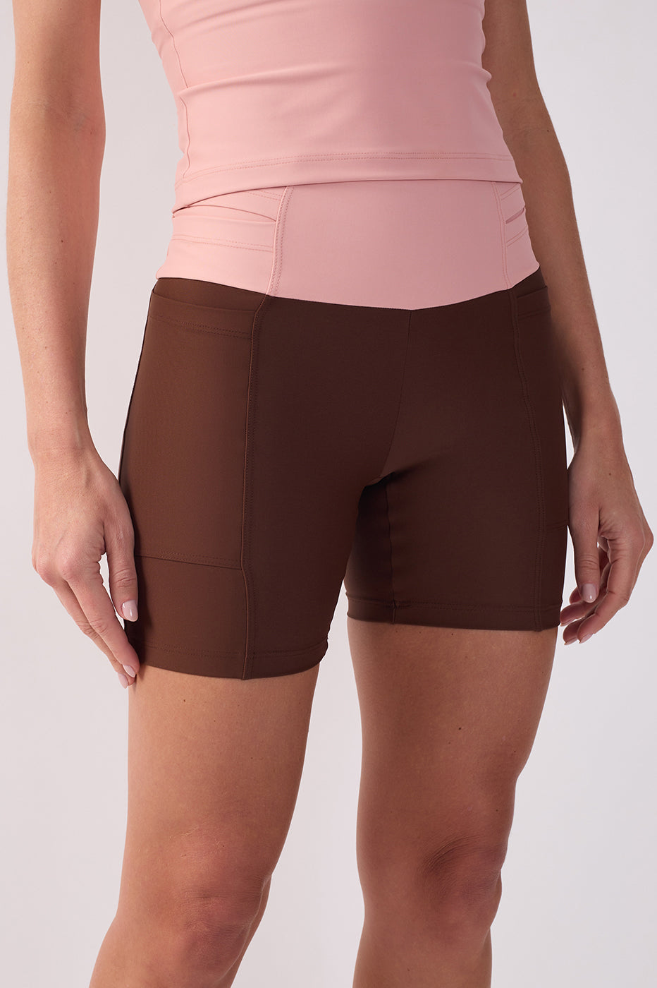 Multicolor High-Waist Workout Shorts