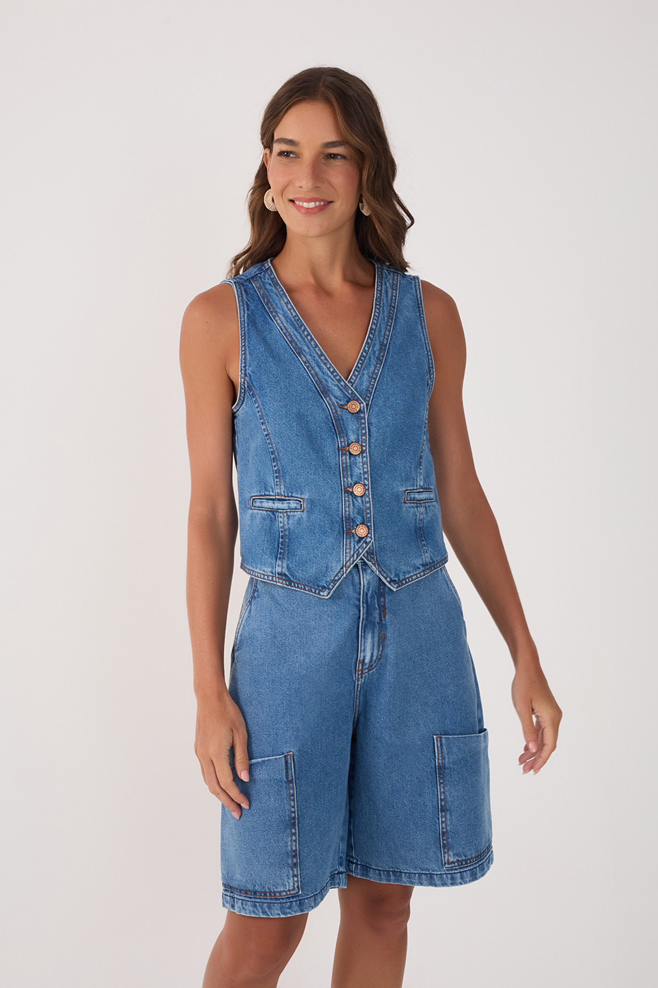 Denim Pockets Bermuda