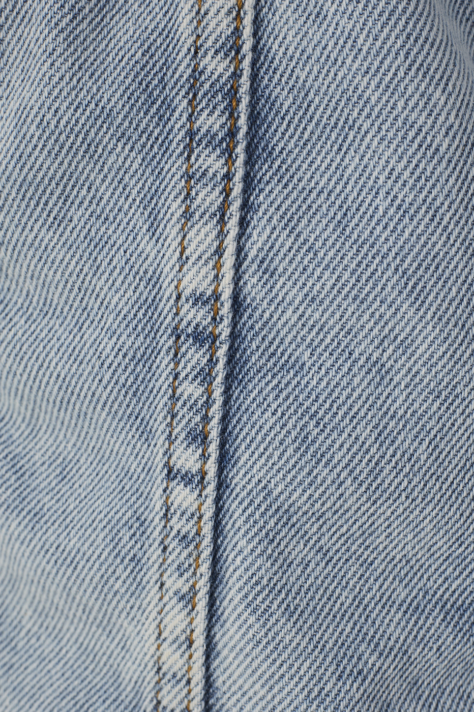 Denim Seam Details Belt Loops Pockets Shorts