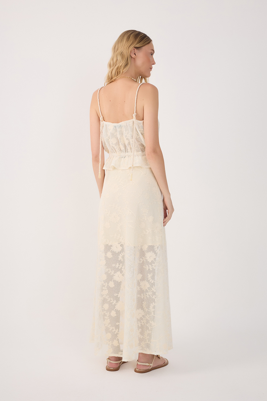 Embroidered Mesh Skirt