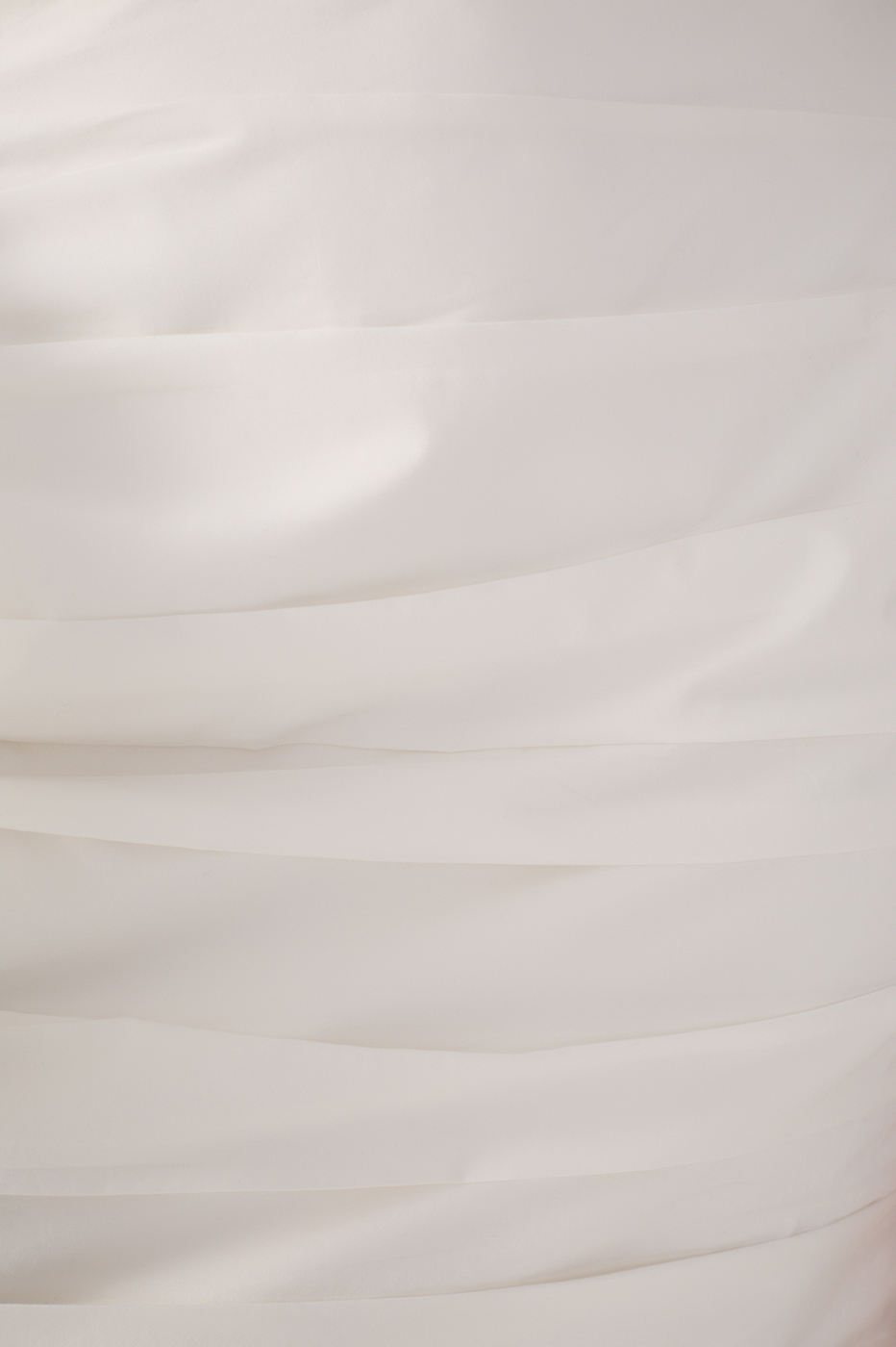 Off-White Draped Ruffled Cotton Mini Skirt
