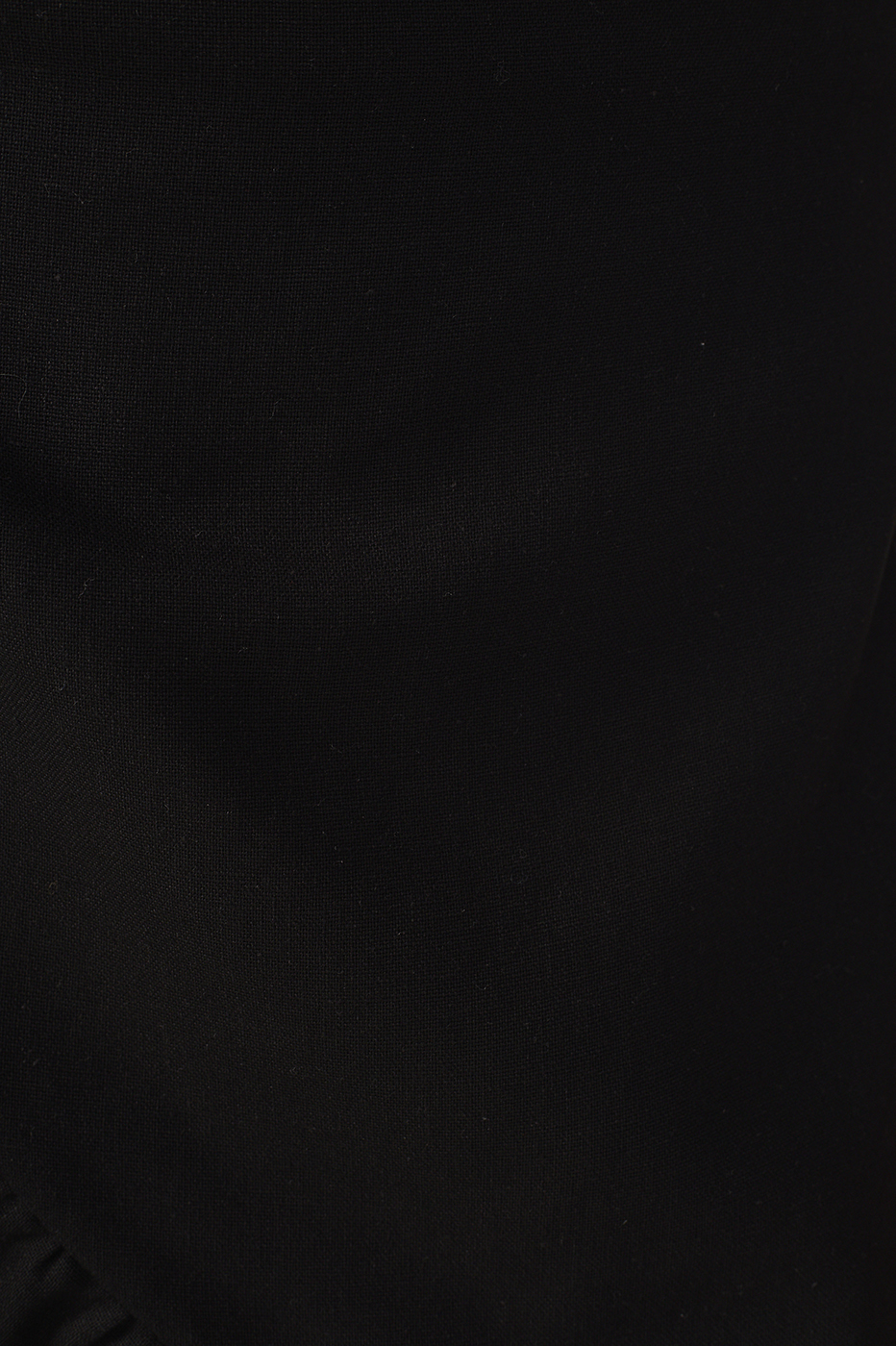 Black Wrap Ruffled Linen Mini Skirt