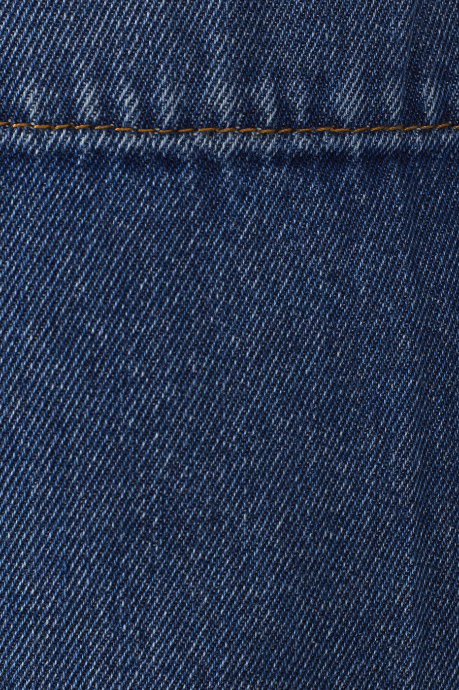 Denim Button-Front Pockets Cotton Skirt