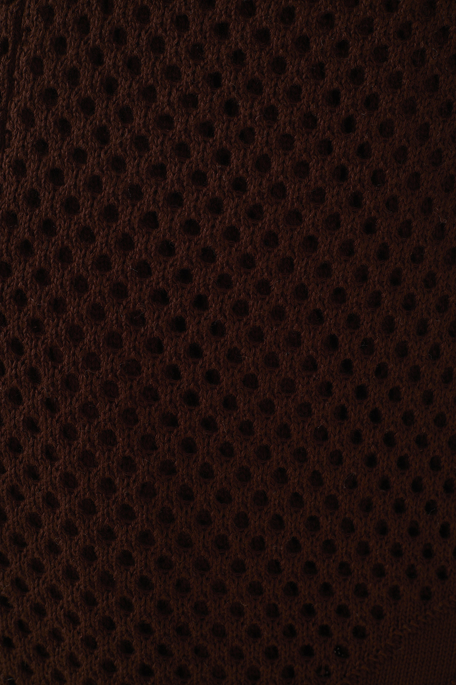 Brown Side Tie Knit Midi Skirt