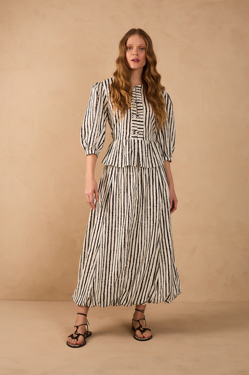 Bicolor Icarai Balloon Maxi Skirt
