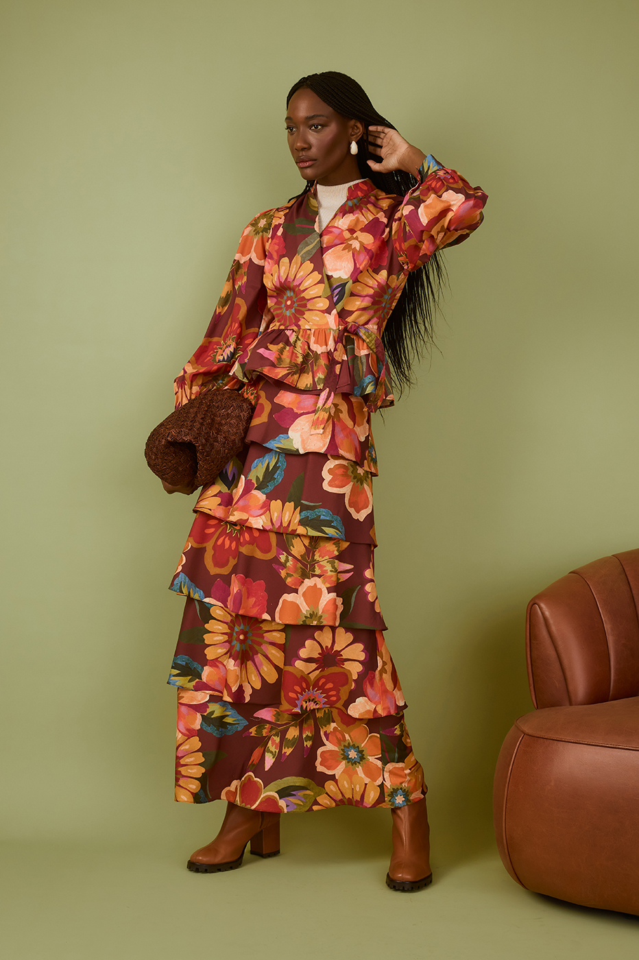 Garden Print Skirt