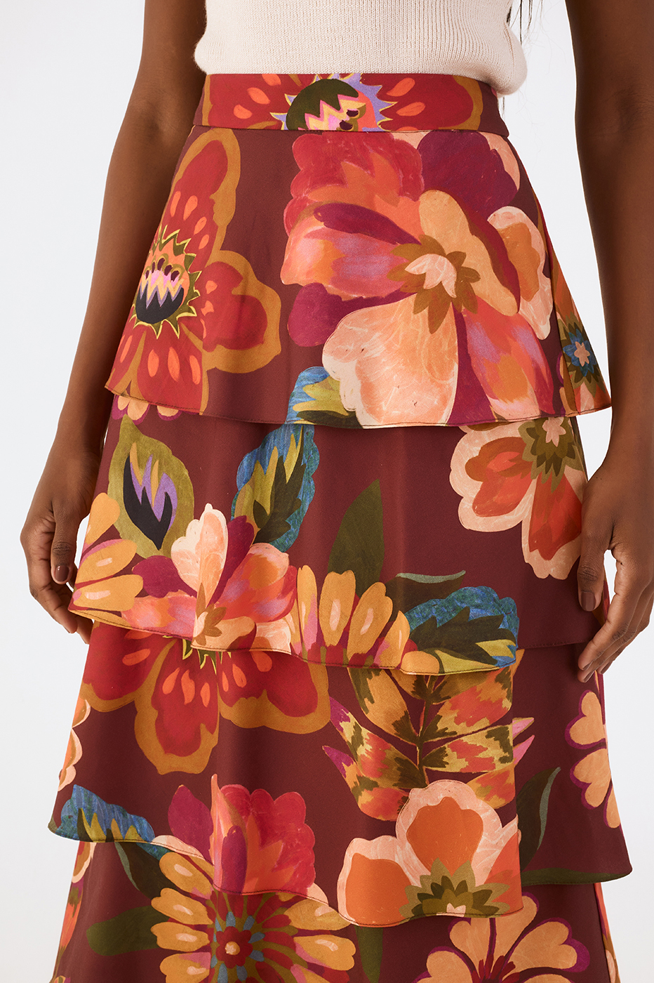 Garden Print Skirt