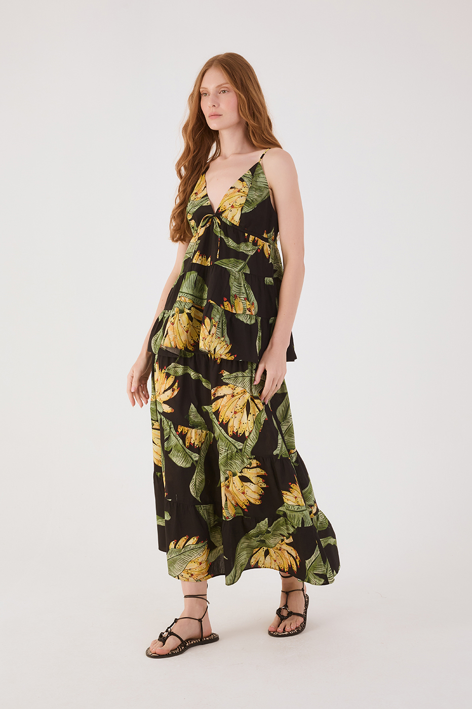 Midi Poplin Para¨ªso Print Skirt