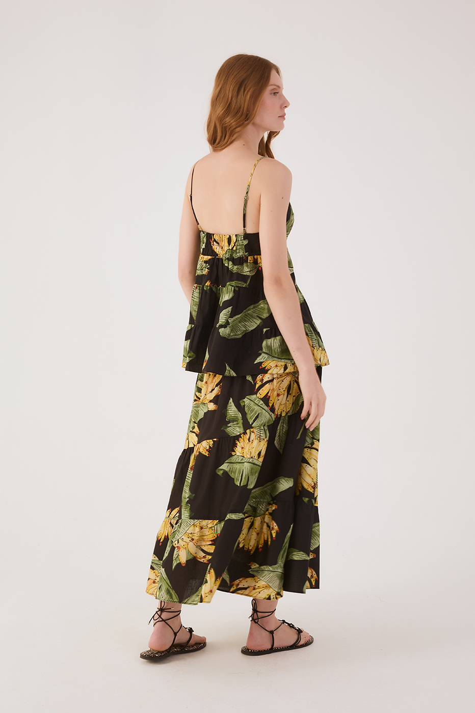 Midi Poplin Para¨ªso Print Skirt