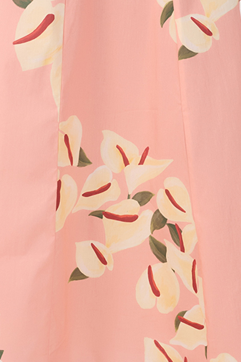 Pink Anturio Trim Detail Tricoline Maxi Skirt