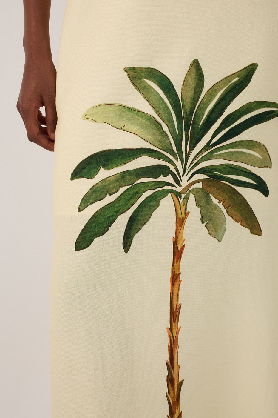 Off-White Tropicana Linen Maxi Skirt