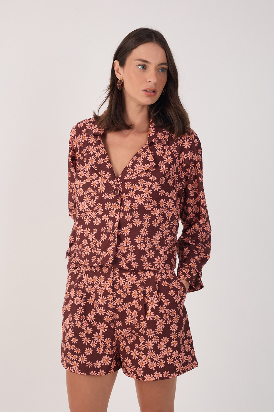 Margaridas Rosa Print Jacket
