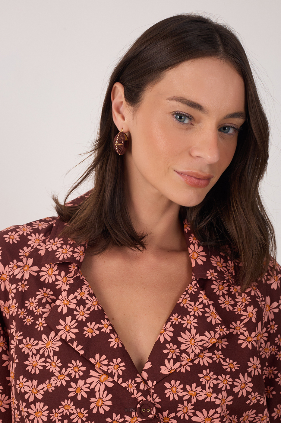 Margaridas Rosa Print Jacket