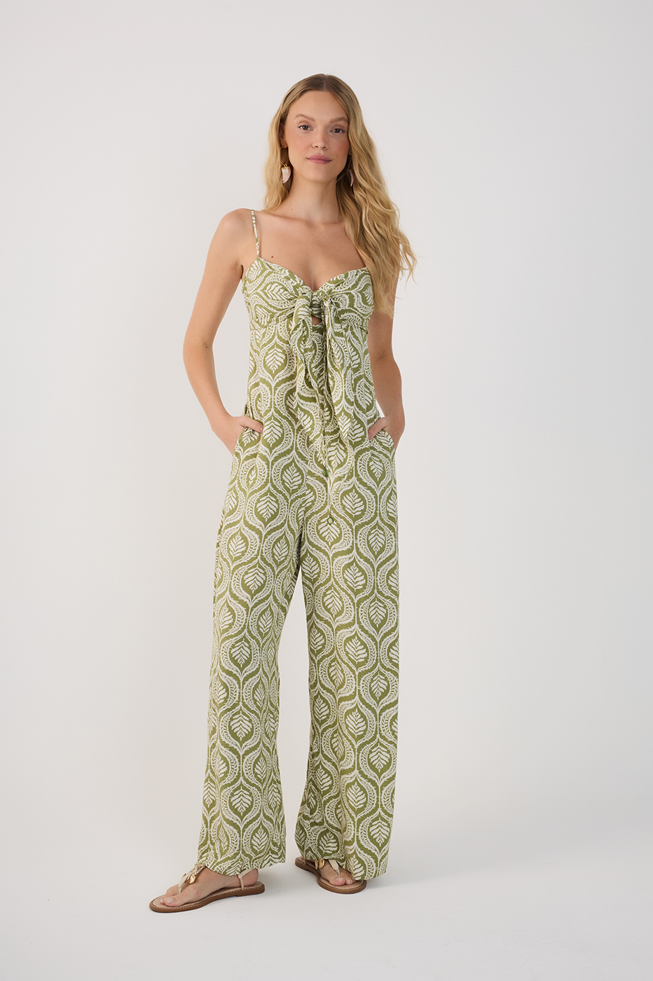 Crepe Jardim Print Jumpsuit