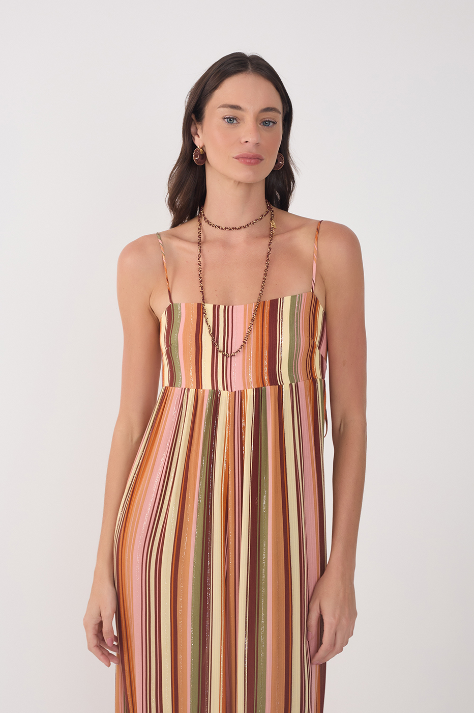 Multicolor Bosque Lurex Wide-Leg Jumpsuit