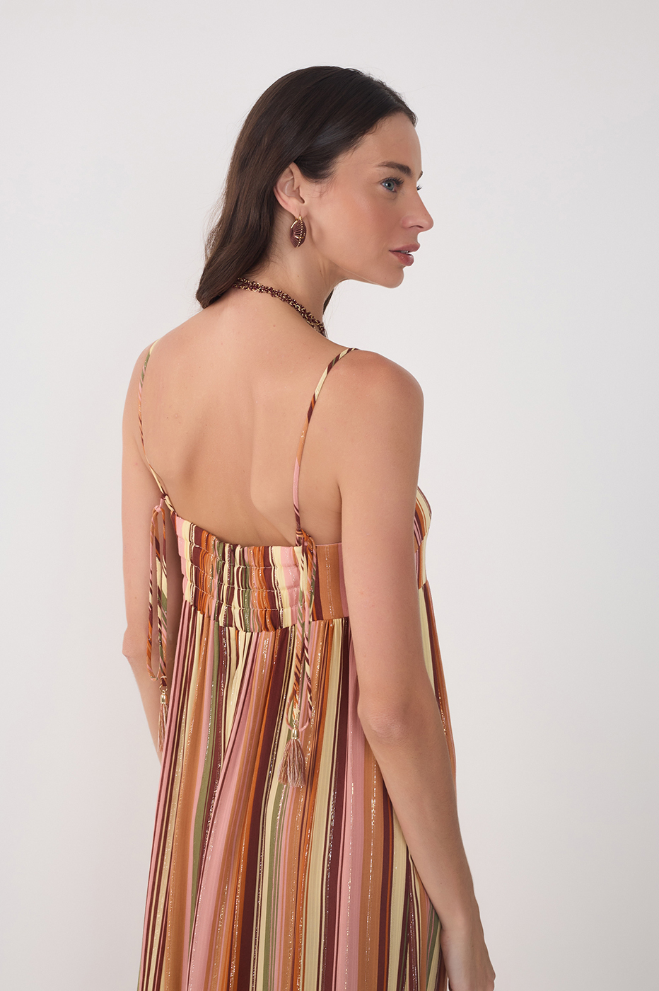 Multicolor Bosque Lurex Wide-Leg Jumpsuit
