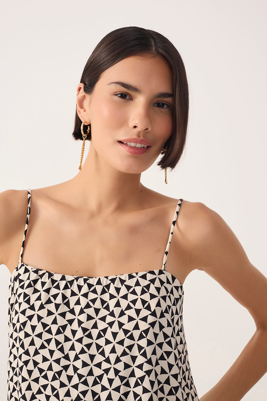 Off-White Vento Crepe Layered Romper