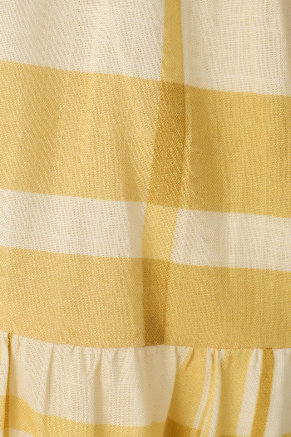 Yellow Frescor Square Neck Tiered Romper