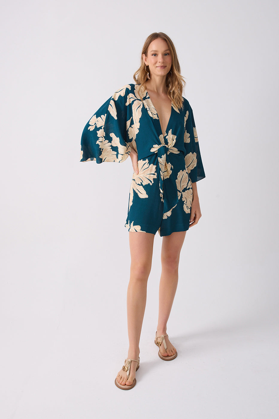 P¨¦tala Verde Print Romper