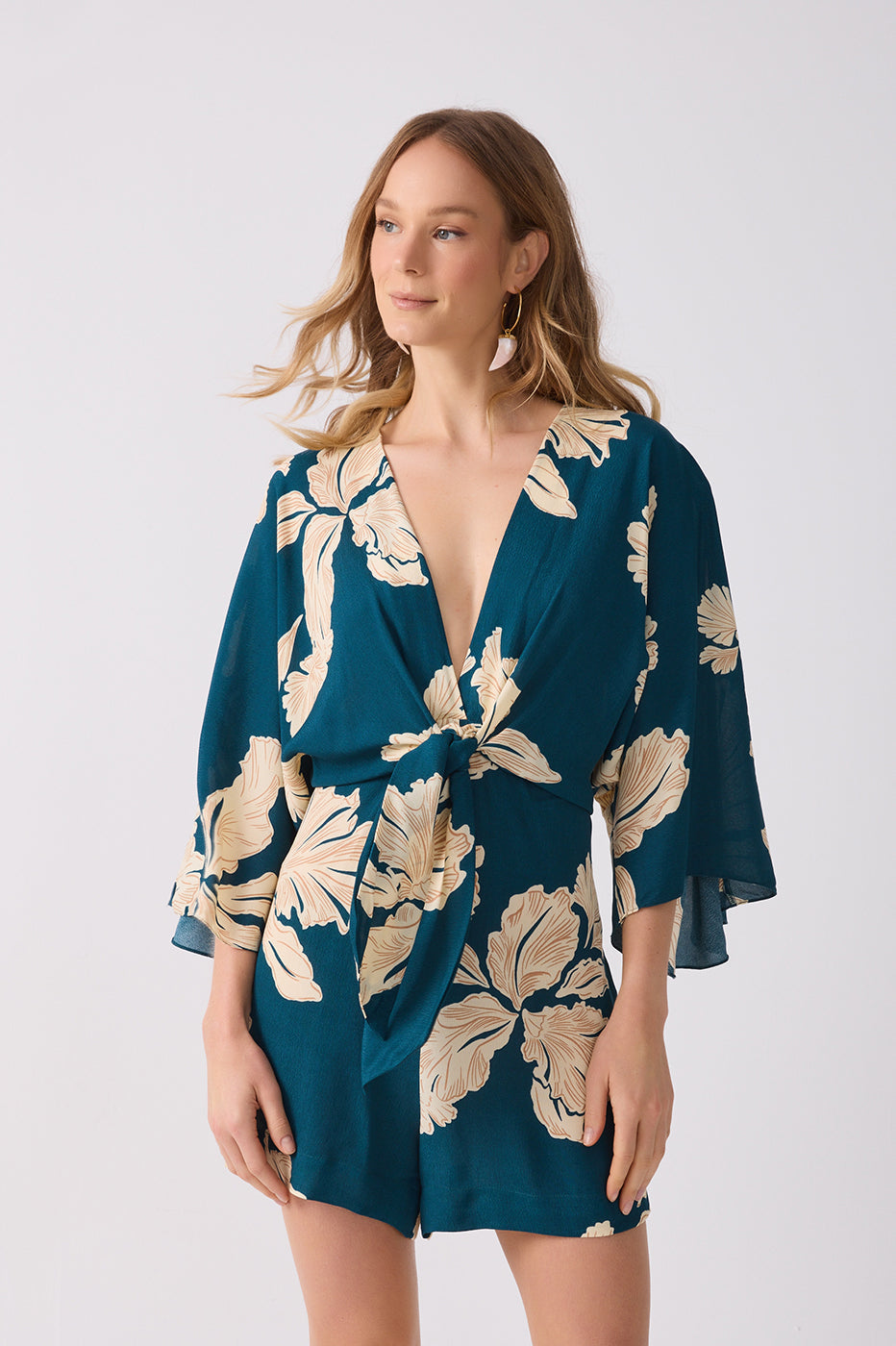 P¨¦tala Verde Print Romper