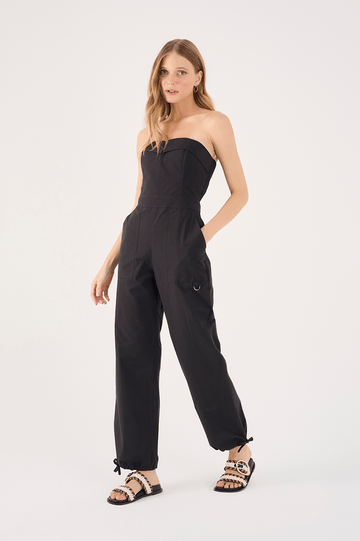 Cotton V-Neck Jumpsuit