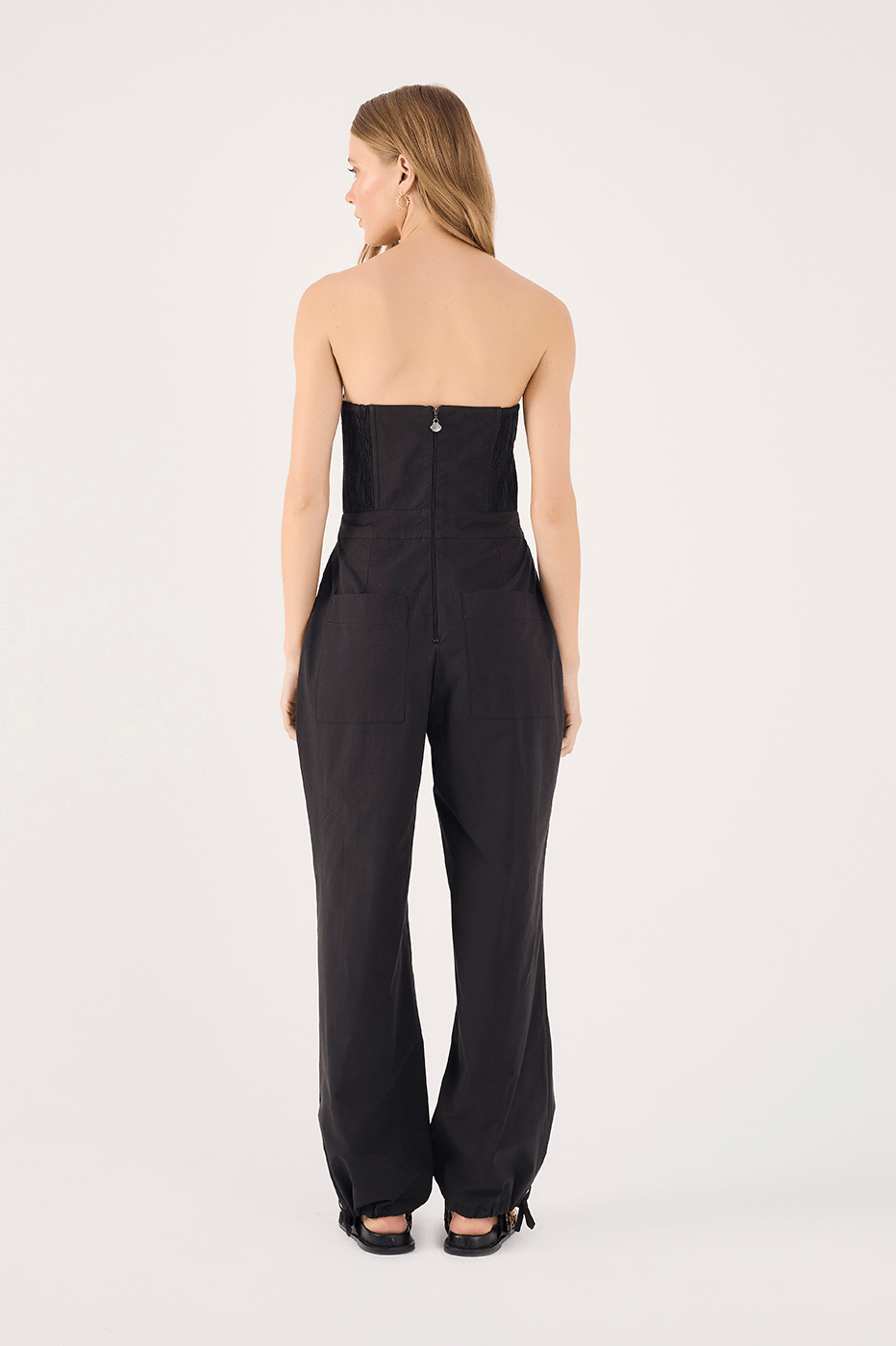 Cotton V-Neck Jumpsuit