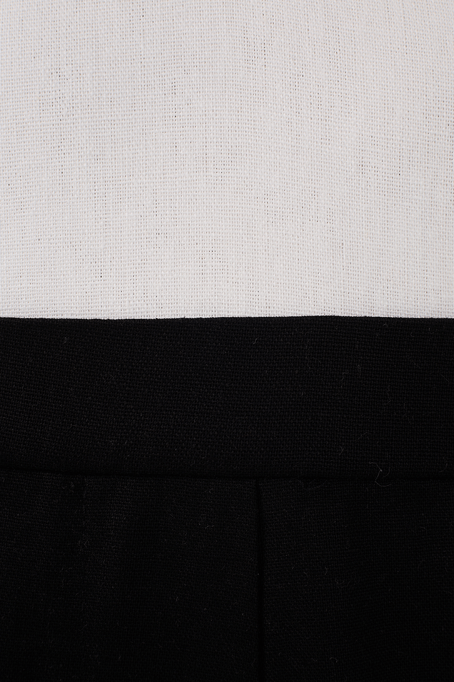 Black and White Linen Tailored Jumpsuit