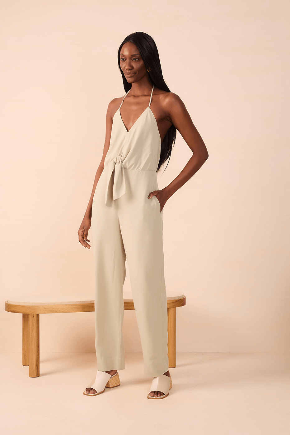 Unique Front Knot Jumpsuit