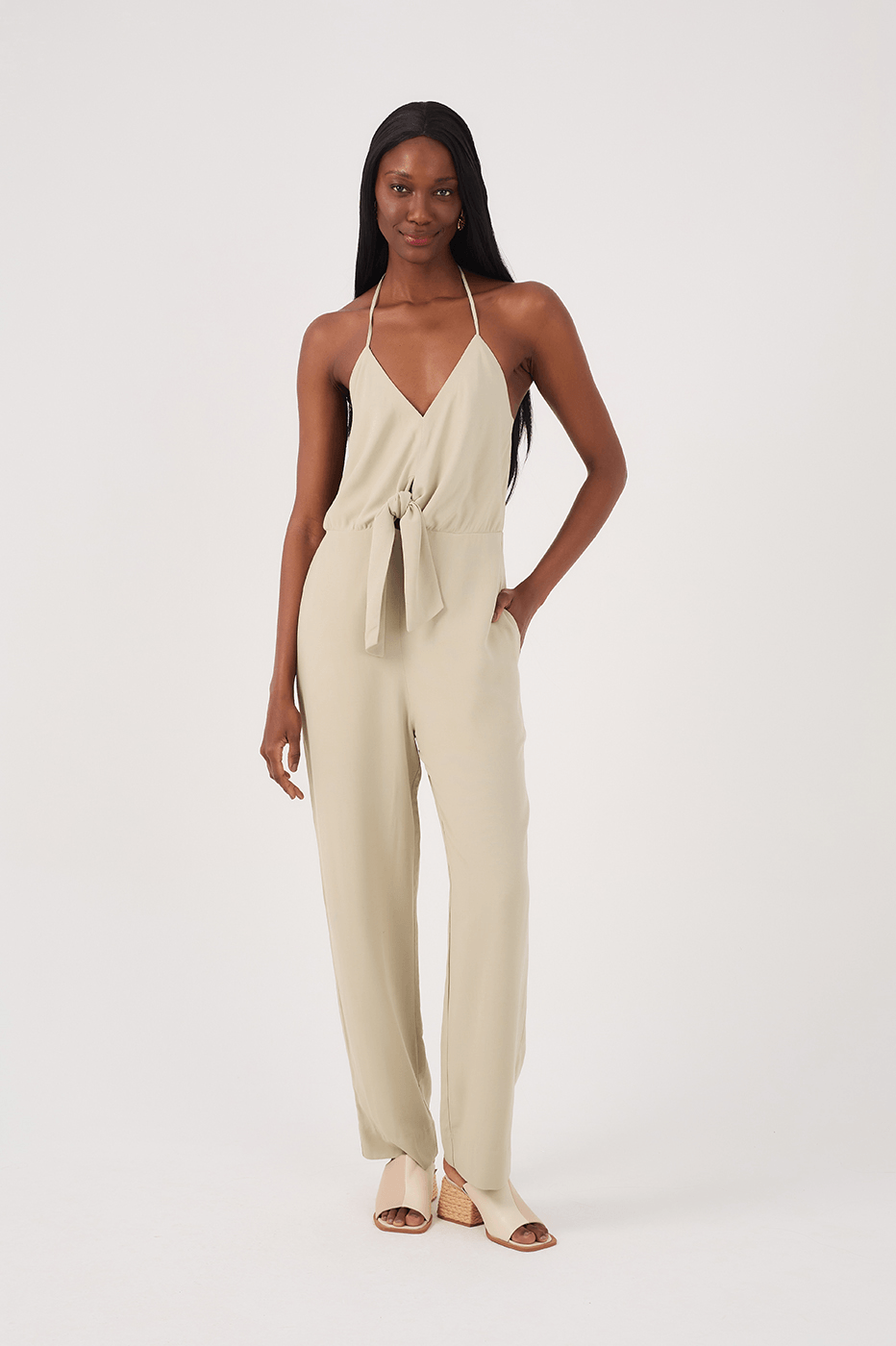 Unique Front Knot Jumpsuit