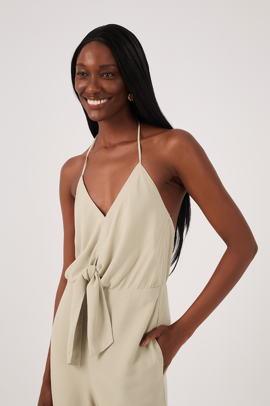 Unique Front Knot Jumpsuit