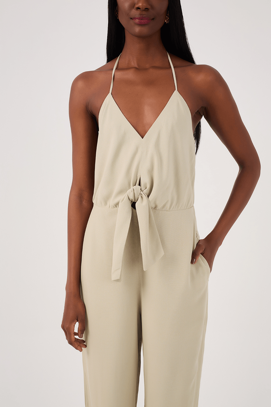 Unique Front Knot Jumpsuit