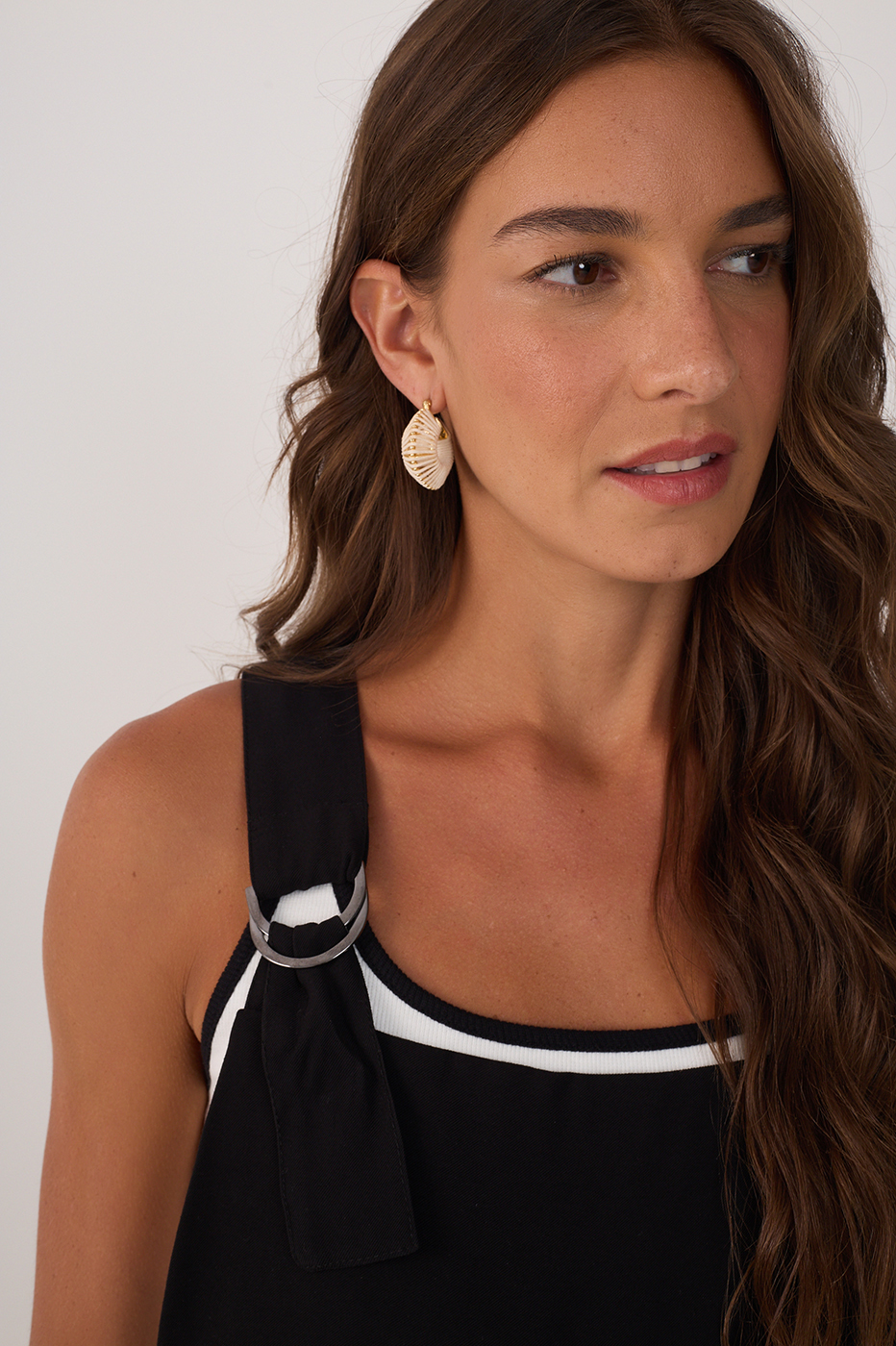 Black Buckled Ties Pockets Jumpsuit