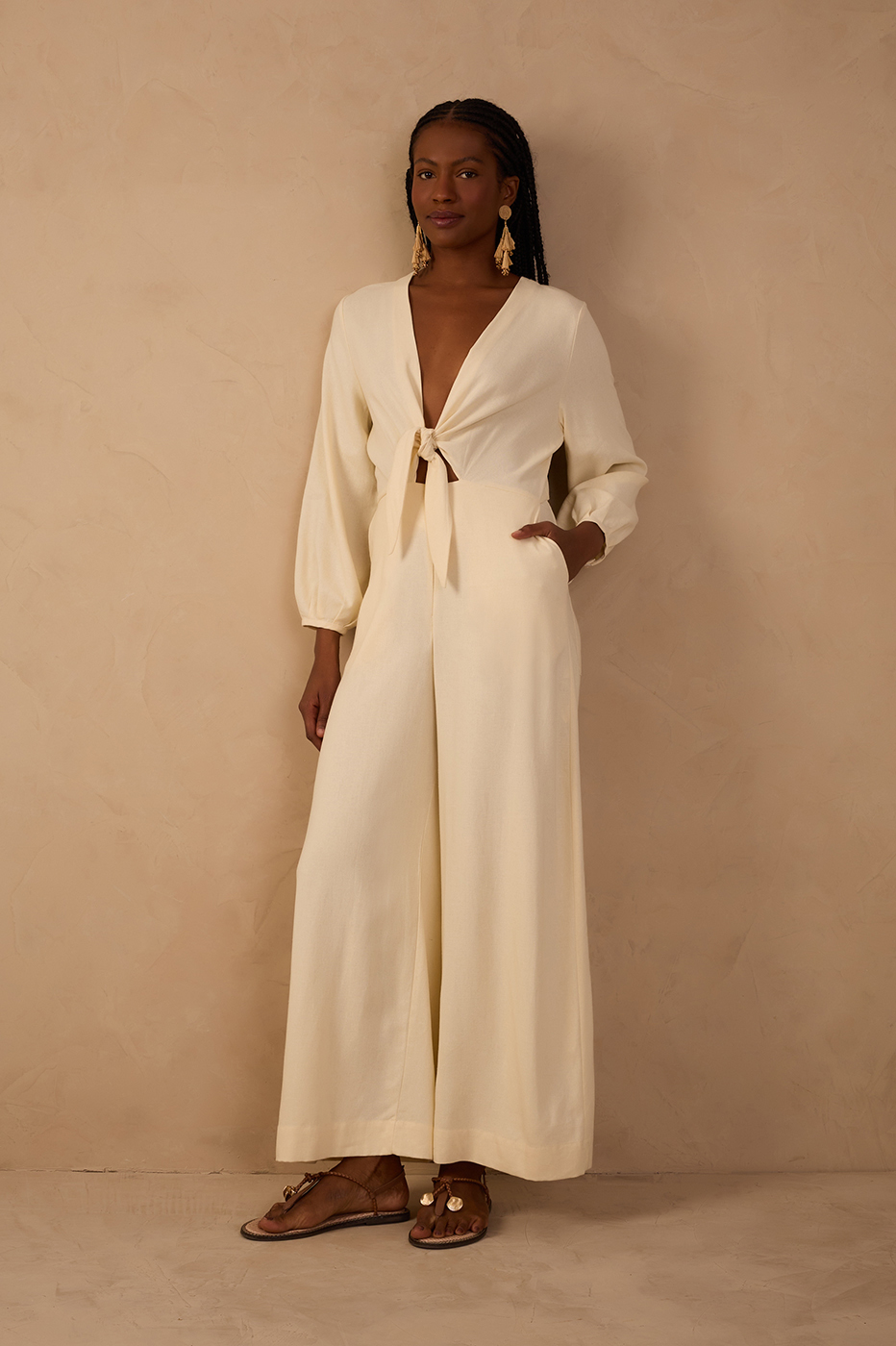Linen Knot Jumpsuit