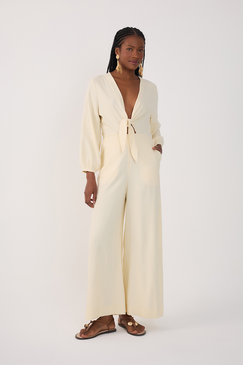 Linen Knot Jumpsuit