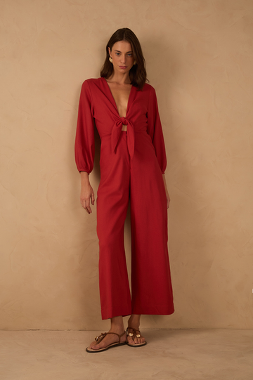 Linen Knot Jumpsuit