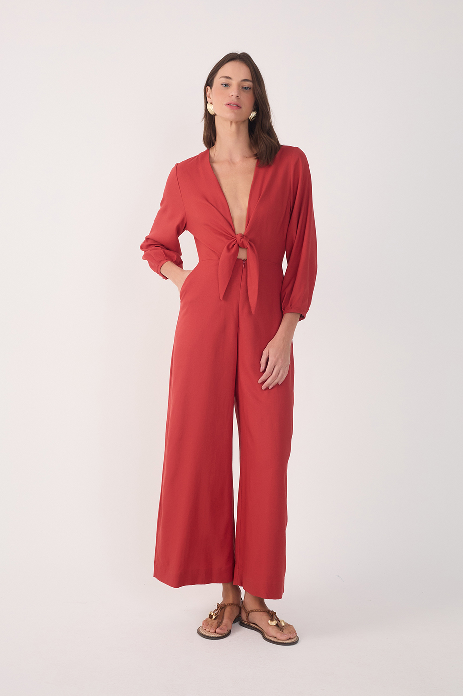 Linen Knot Jumpsuit