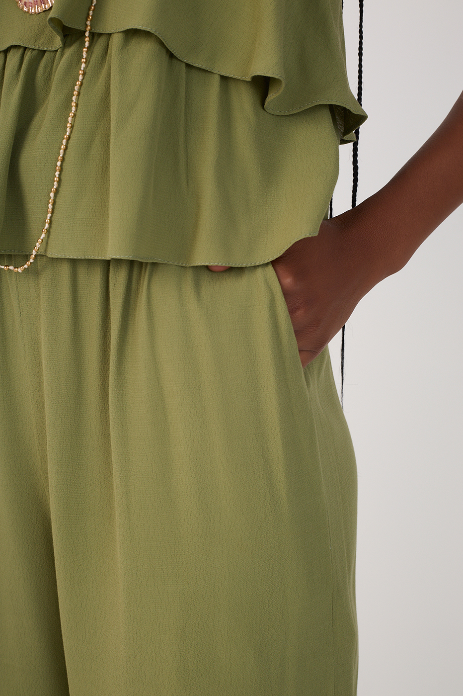 Crepe Ruffled Jumpsuit