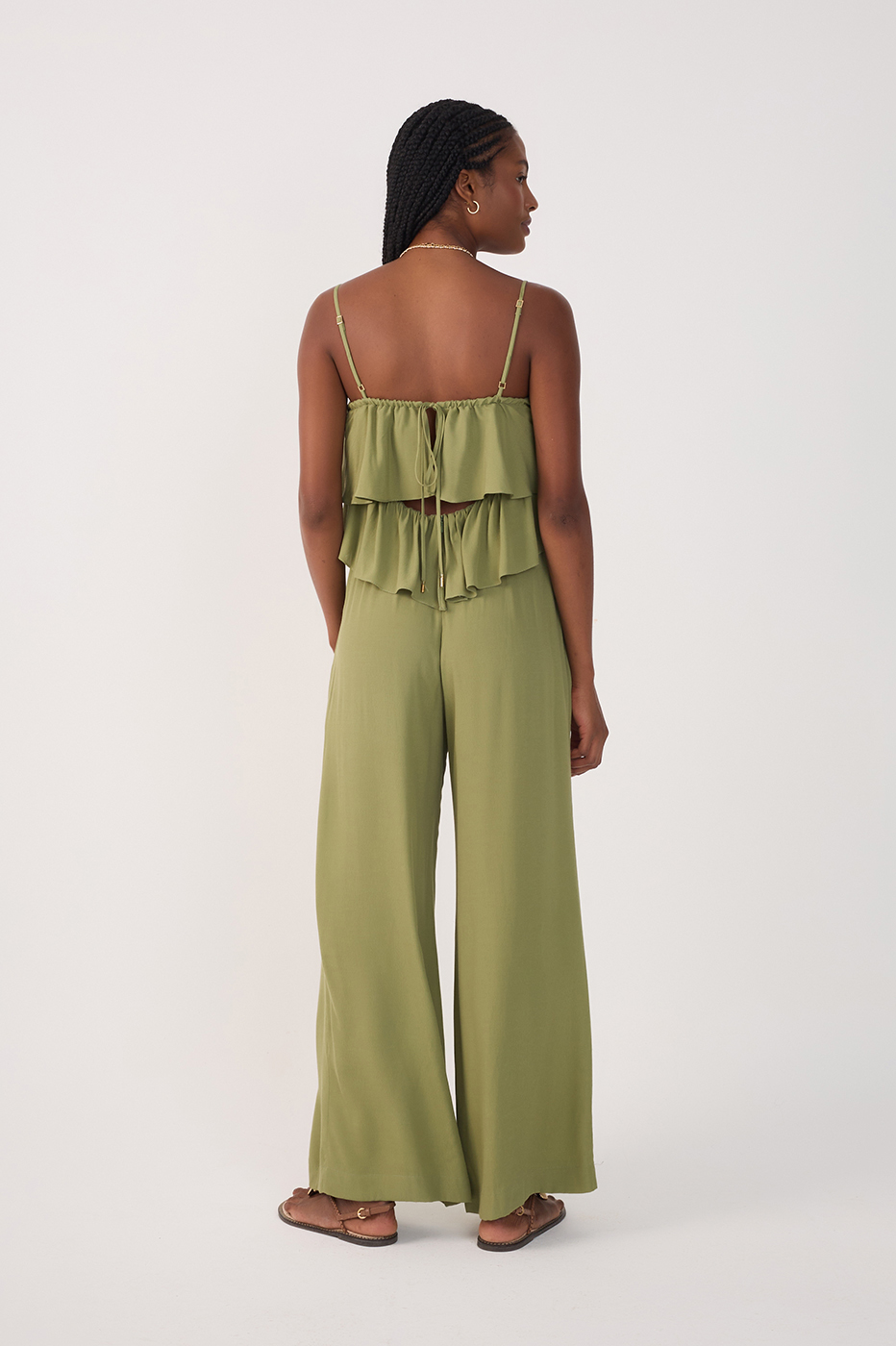 Crepe Ruffled Jumpsuit