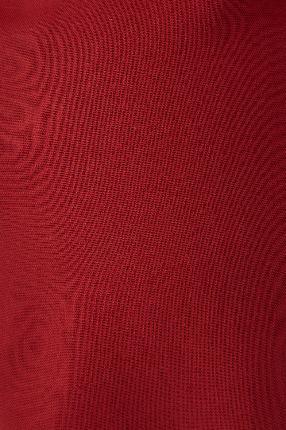 Red V Neck Side Ties Linen Wrap Romper