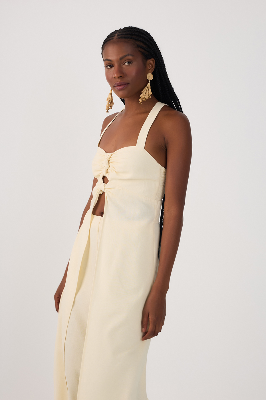 Linen Overlay Jumpsuit